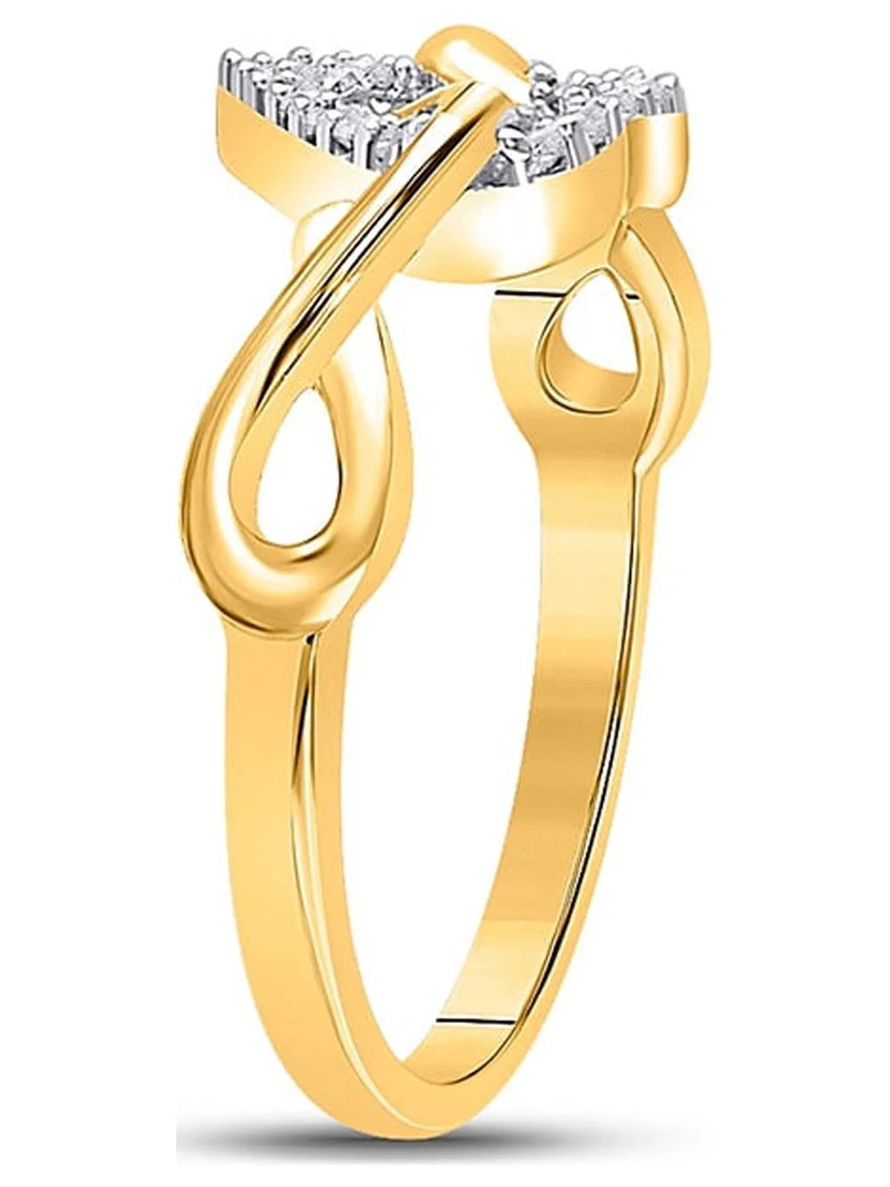 10kt Yellow Gold Diamond Heart Ring Q954262