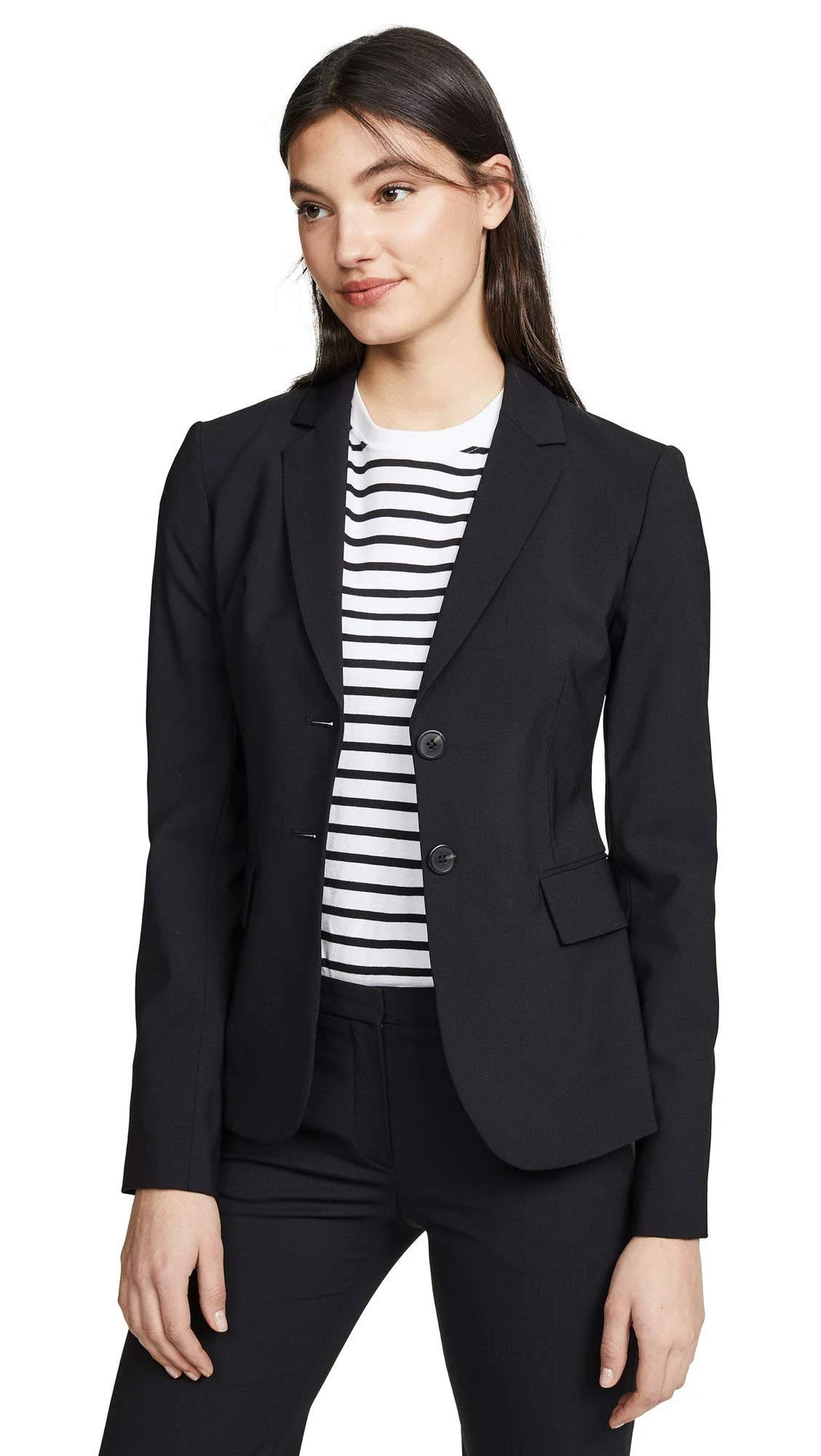 Black Wool-Blend Blazer Z63520