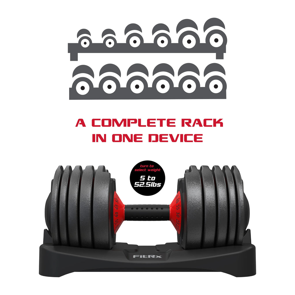 Adjustable Dumbbell 5-52.5 lbs Black Z5592