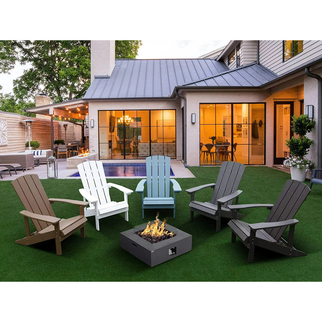 2 Pcs Weather Resistant HIPS Adirondack Chair E926282