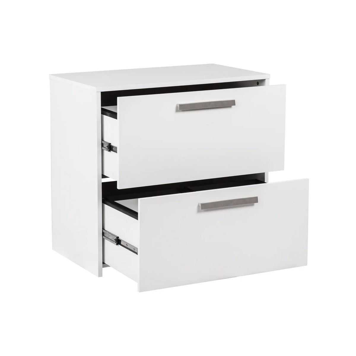 White 2-Drawer Engineered Wood File Cabinet R72296
