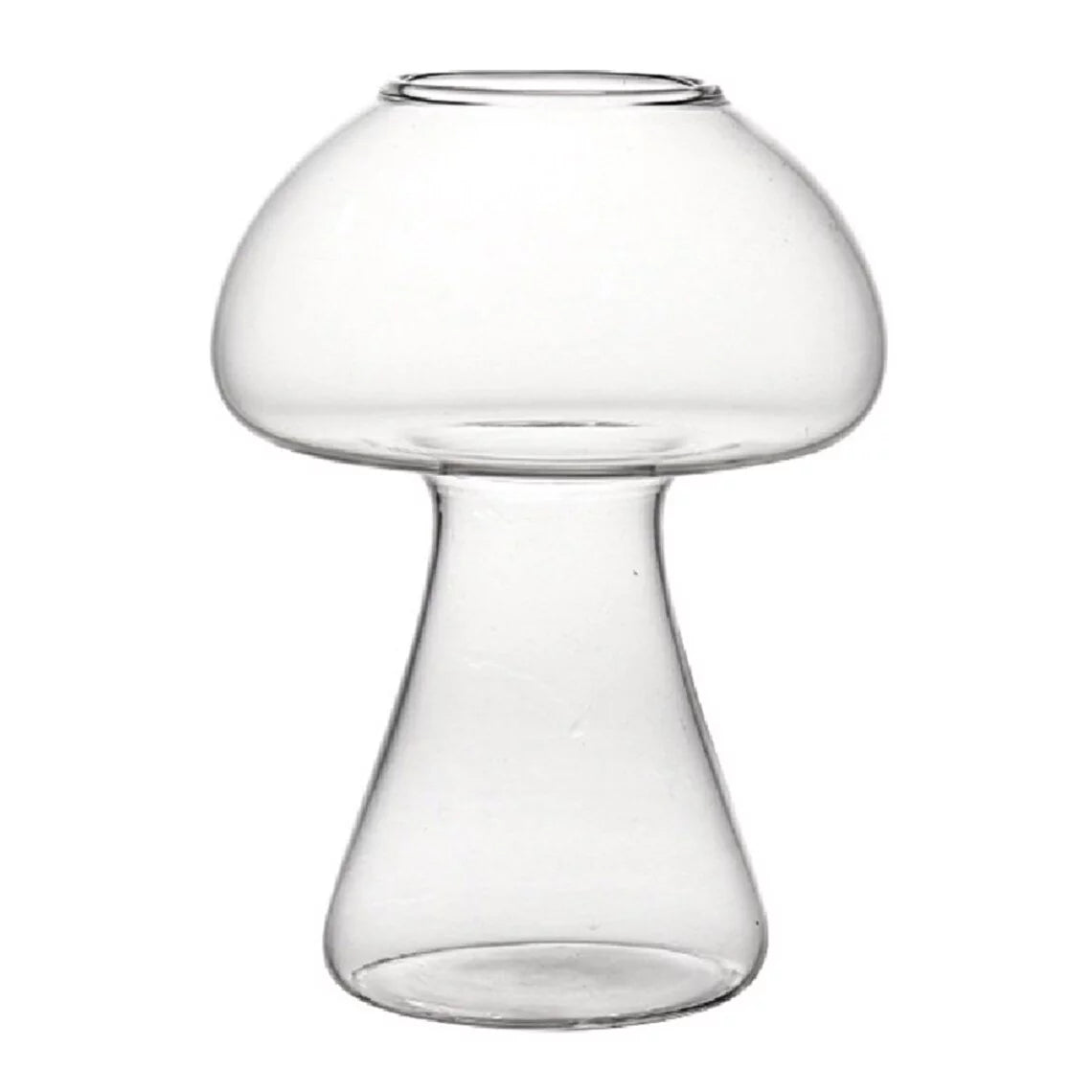 Mushroom Cocktail Mocktail Transparent Glass with Straw 300 ml Set of 2 T7908