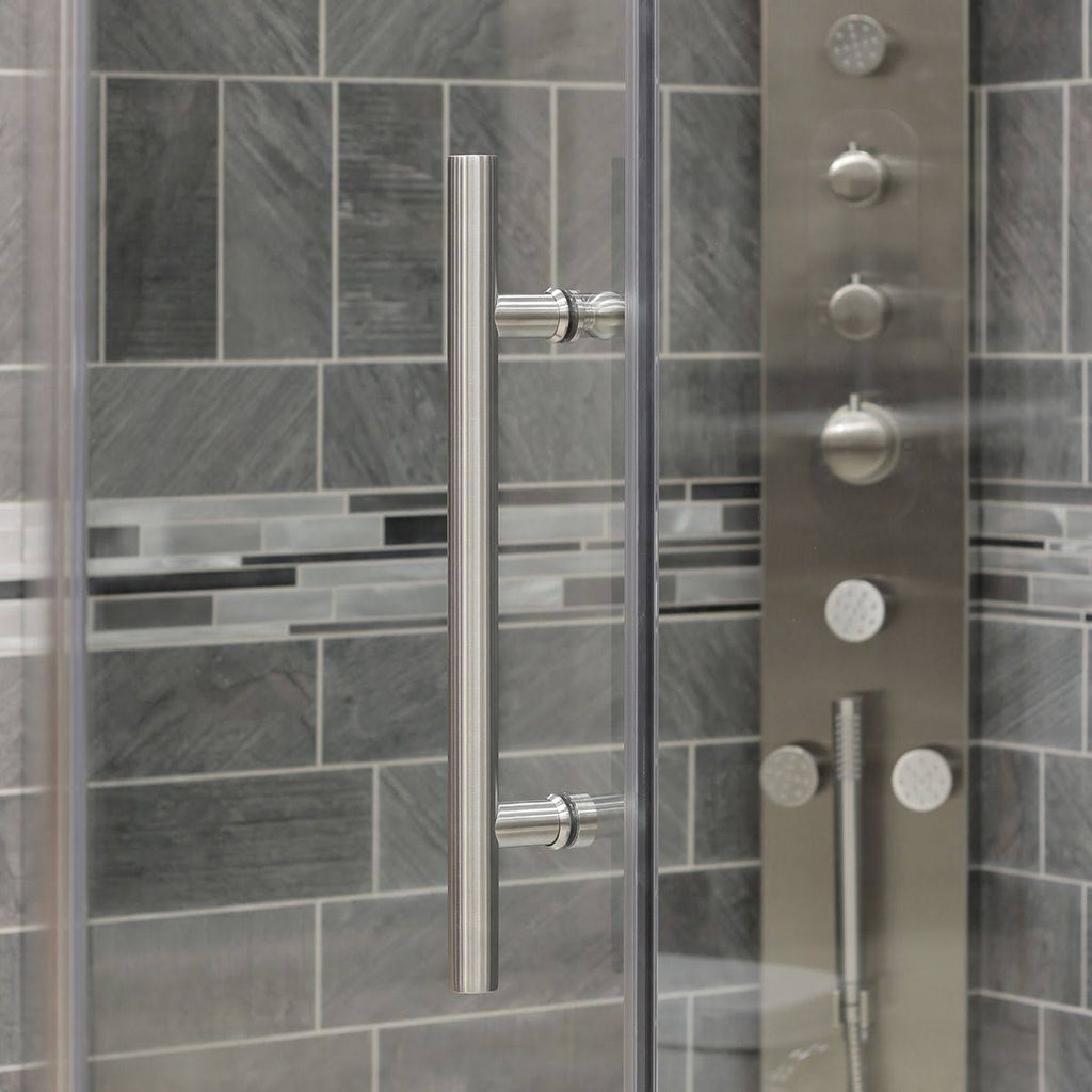 Chrome 34-35W x 72H Pivot Swing-Out Shower Door E6465