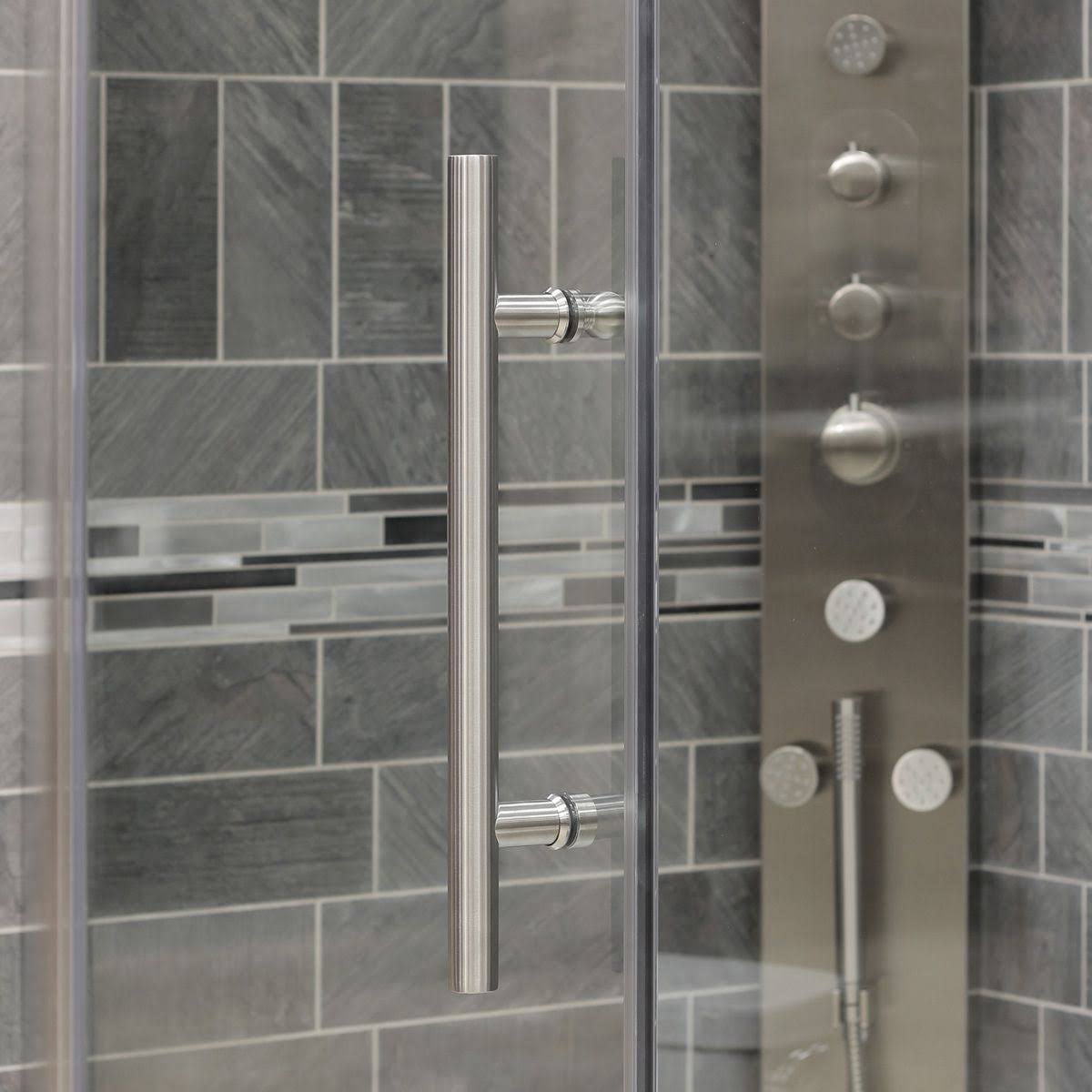 Chrome 34-35W x 72H Pivot Swing-Out Shower Door E6465
