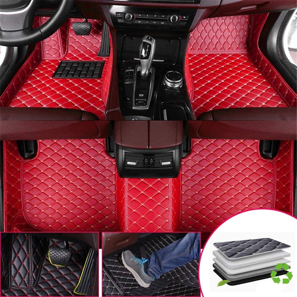 Custom Car Floor Mats Front Rear Leather Mat B4887