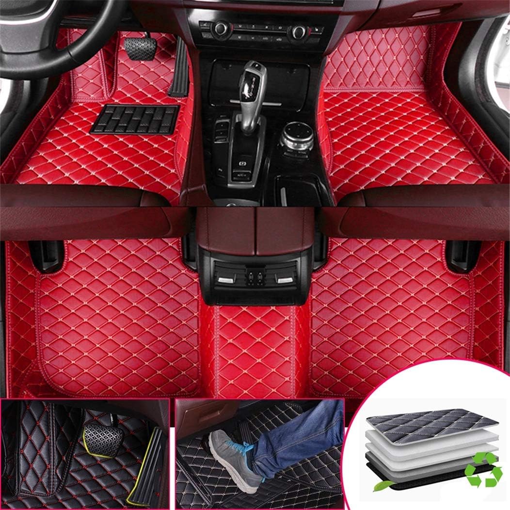 Custom Car Floor Mats Front Rear Leather Mat B4887