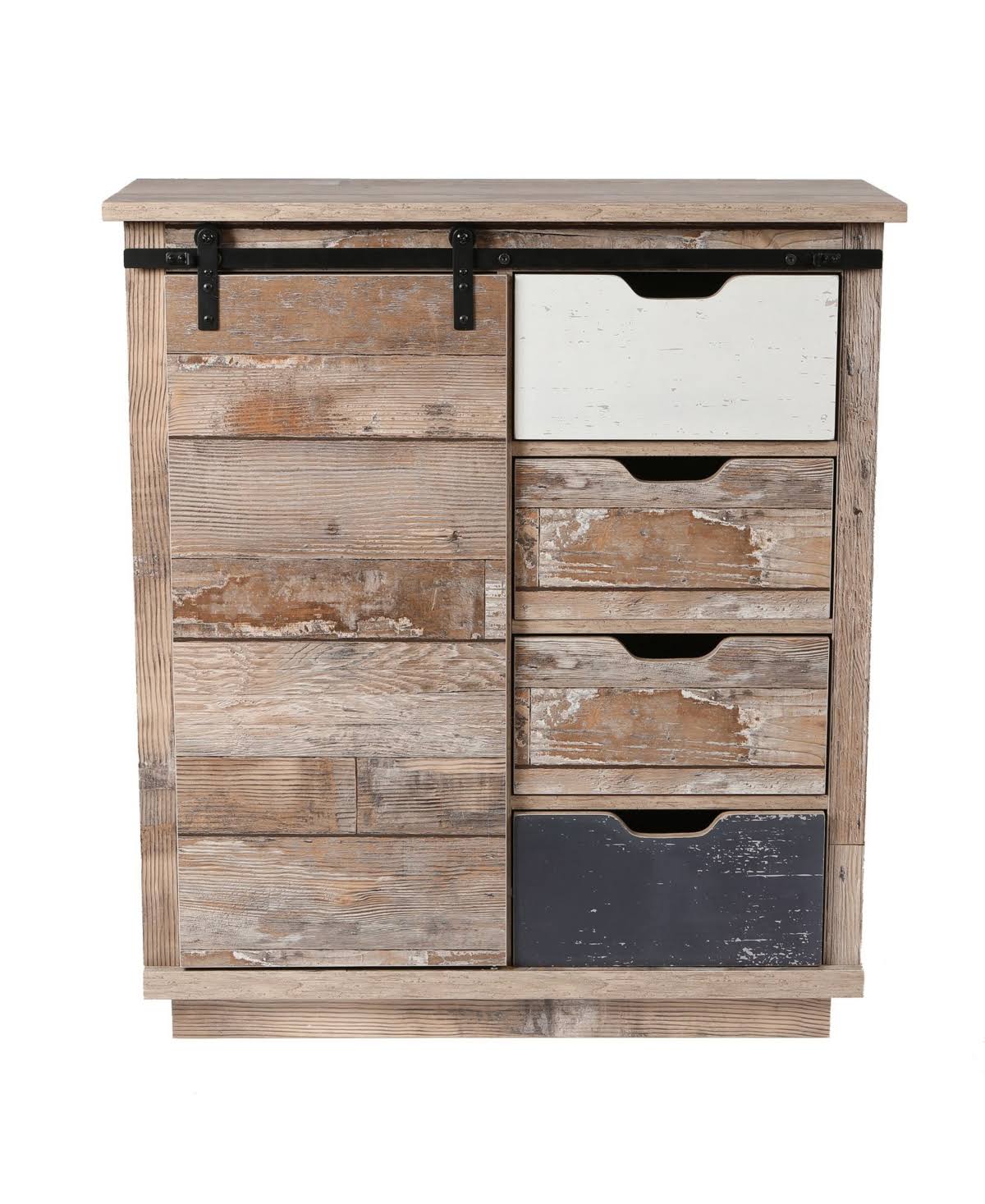 Rustic Sliding One Door Wood Cabinet C6578