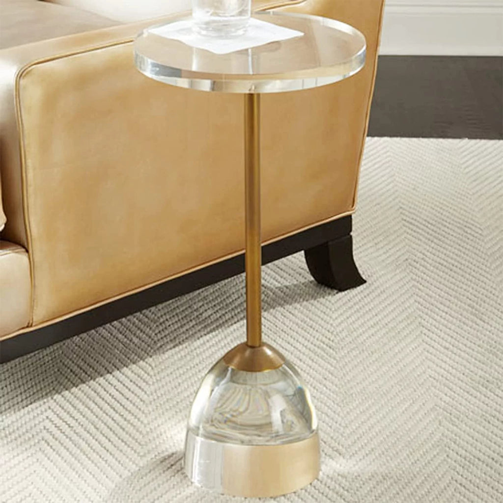 Clear Acrylic Round End Table W5117