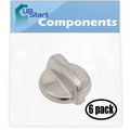 6 Pack Replacement Control Knob Stainless Steel Finish C967286