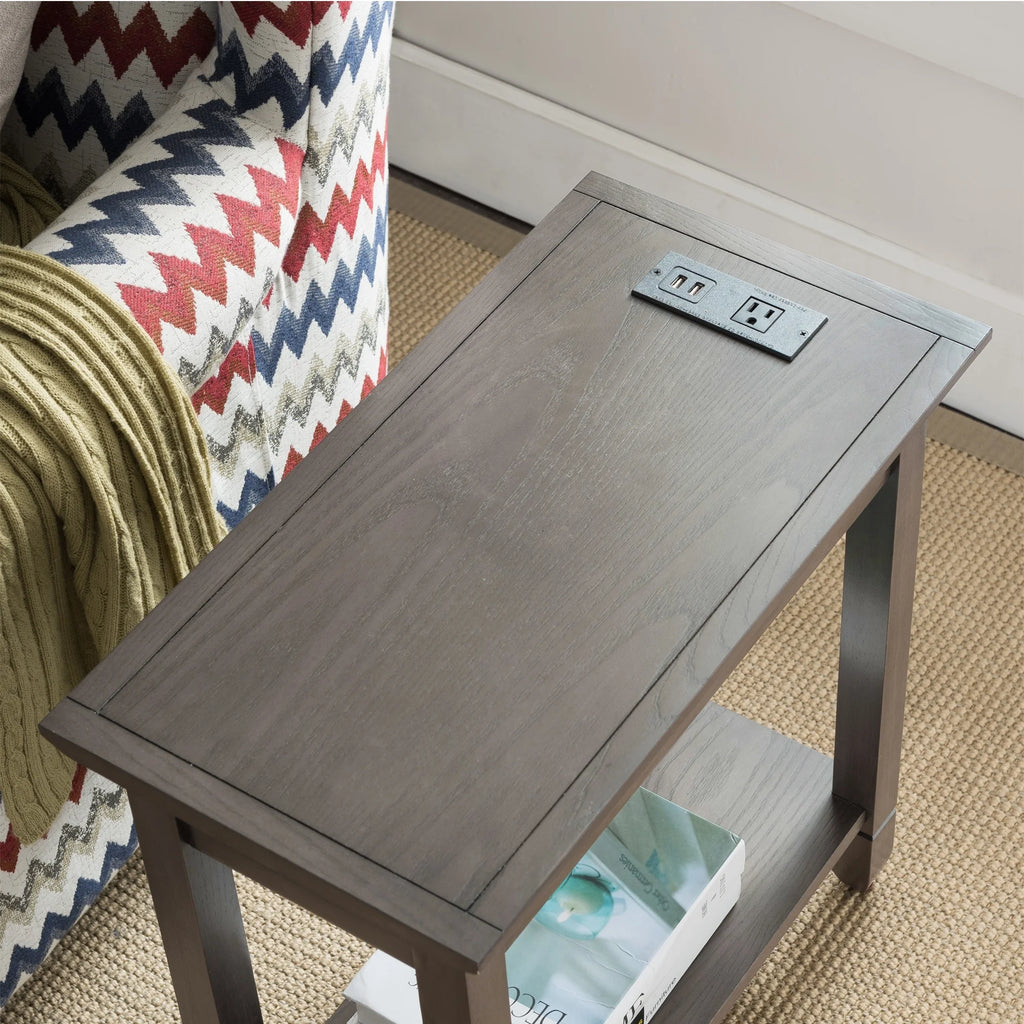 Rustic Oak Chairside Table T973436