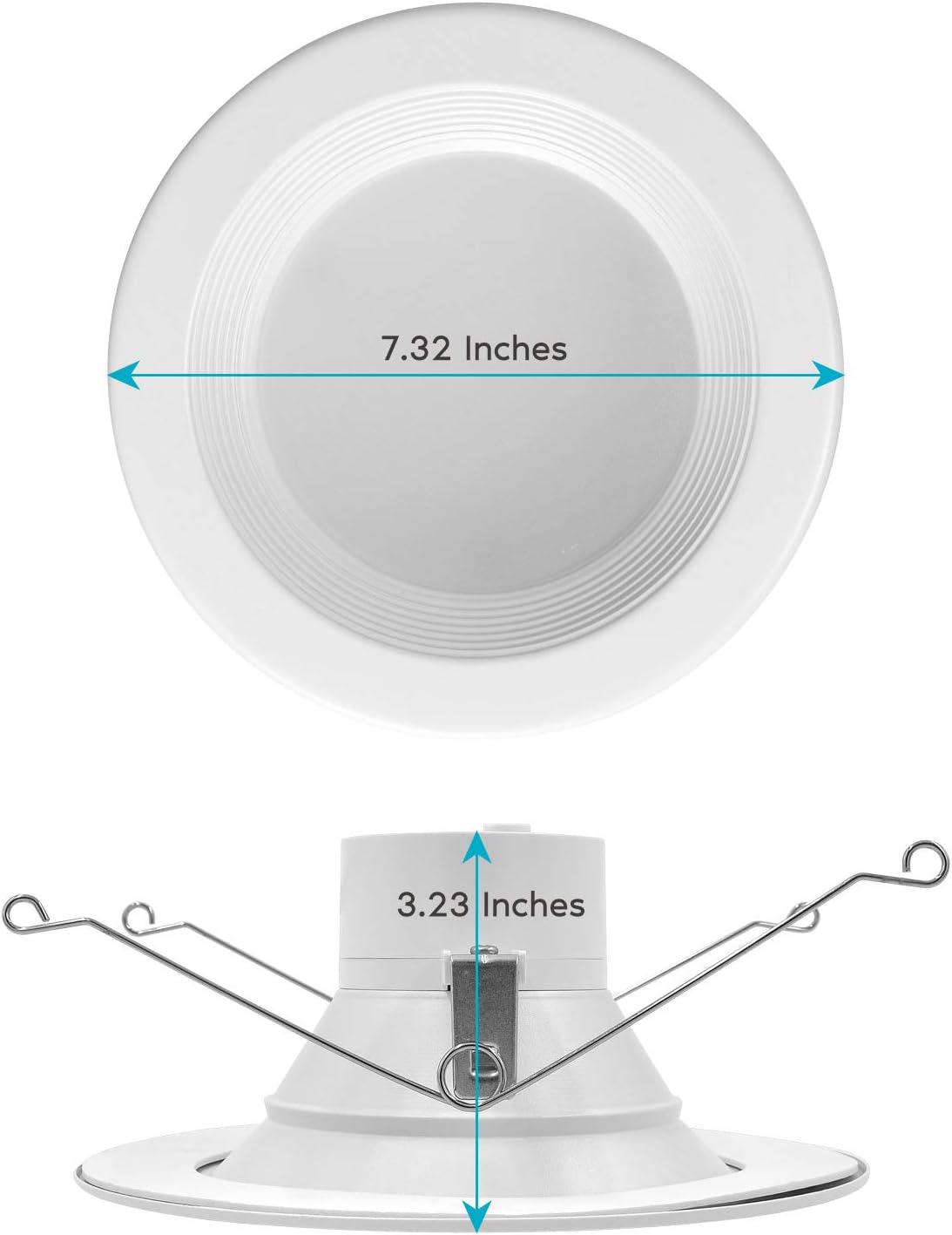 5/6 Inch LED Recessed Retrofit Downlight, 14W, Color Selectable, Dimmable, 1100 Lumens, Wet Rated, 6 Pack A635