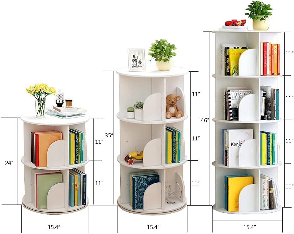 Rotating Bookshelf 360 Display Floor Standing Bookcase T87846