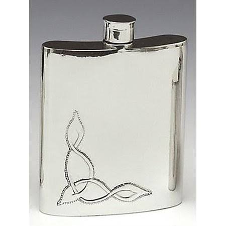 Pewter Pocket Hip Whiskey Flask (6 oz) Q4443