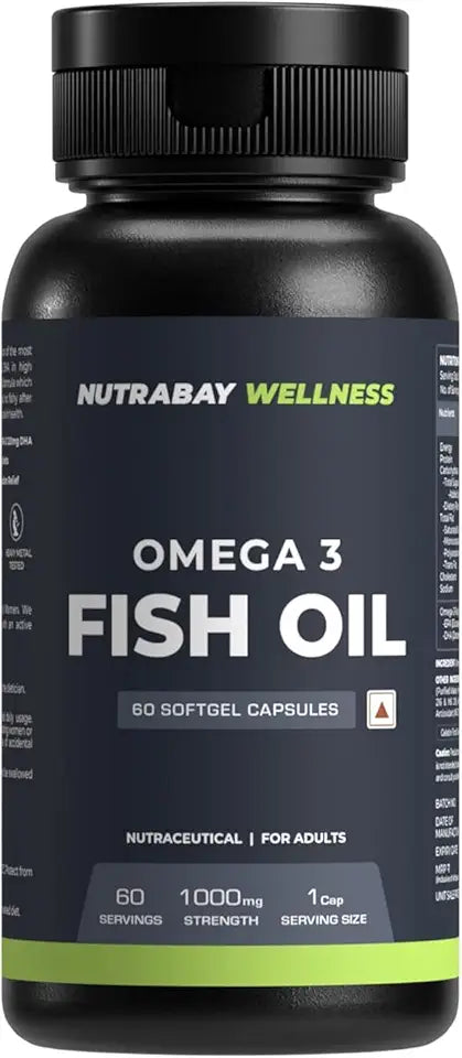 60 Capsules 1000 mg Omega 3 Fish Oil B12327