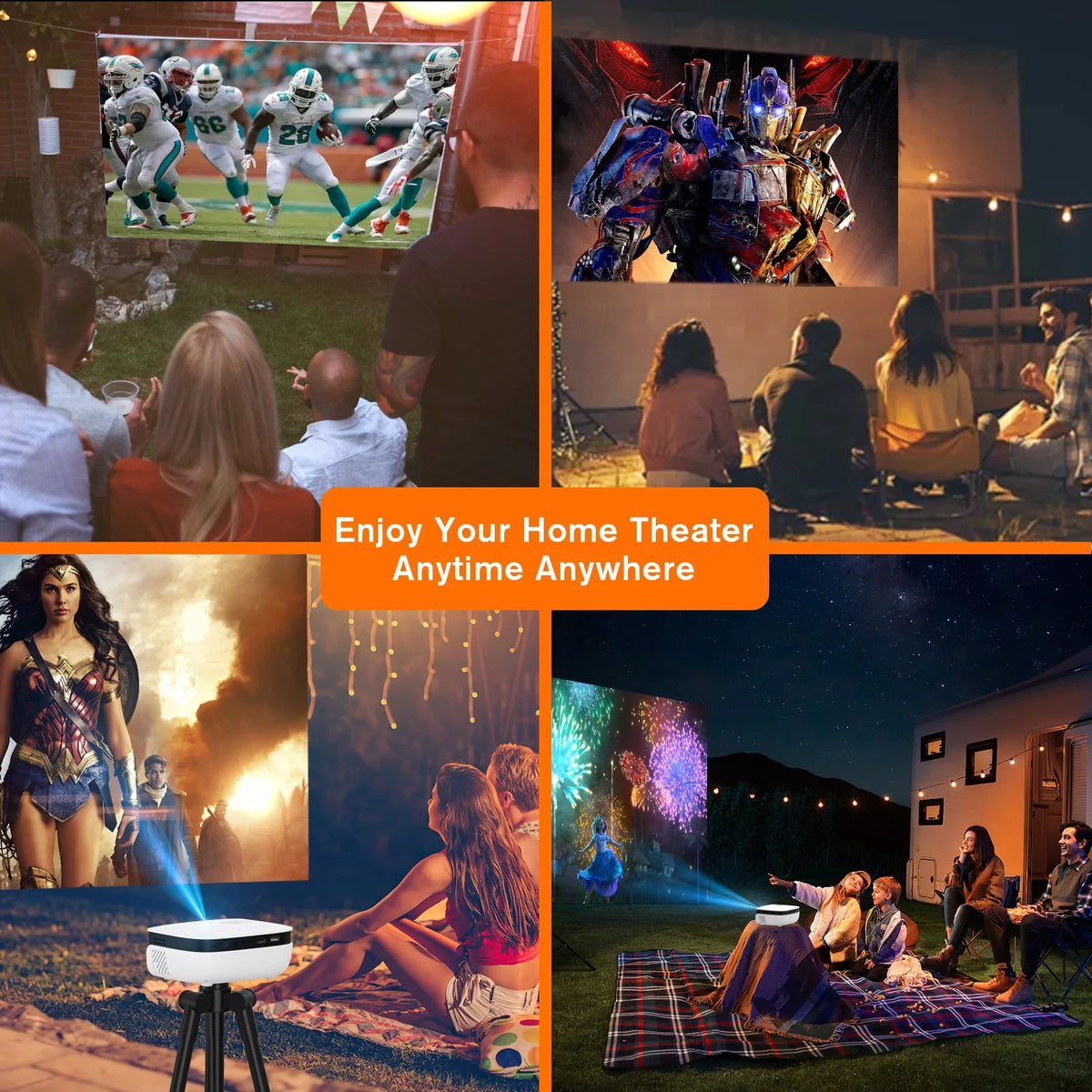 Mini Projector 720P Portable Full HD Home Theater Projector P677