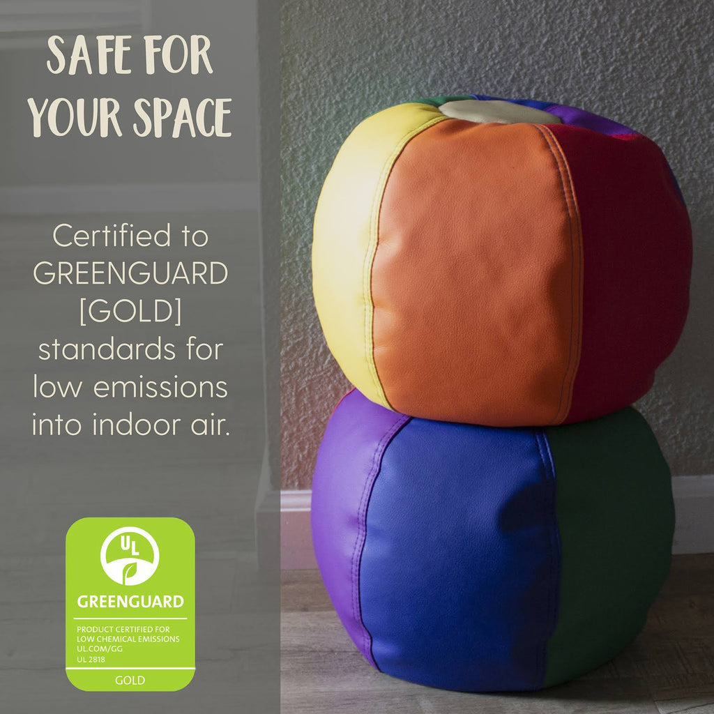 SoftScape Puffs Kids Preschool Bean Bag Seats, 2 Pack - Assorted N38217