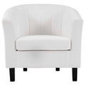 White Performance Velvet Armchair Q742
