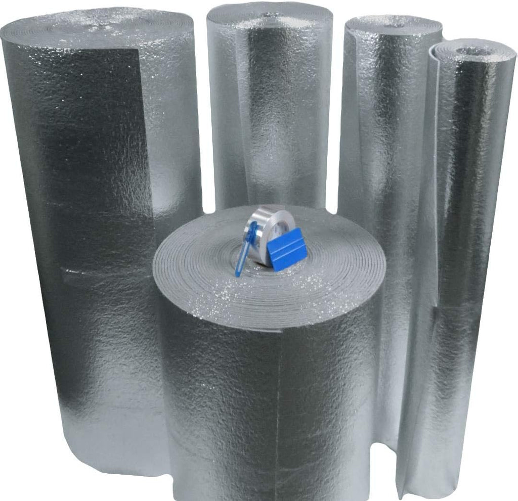 Car Insulation Kit 4' x 20' Roll 80 Sqft Sound Deadener & Heat Barrier Mat Pack of 2 Y62412