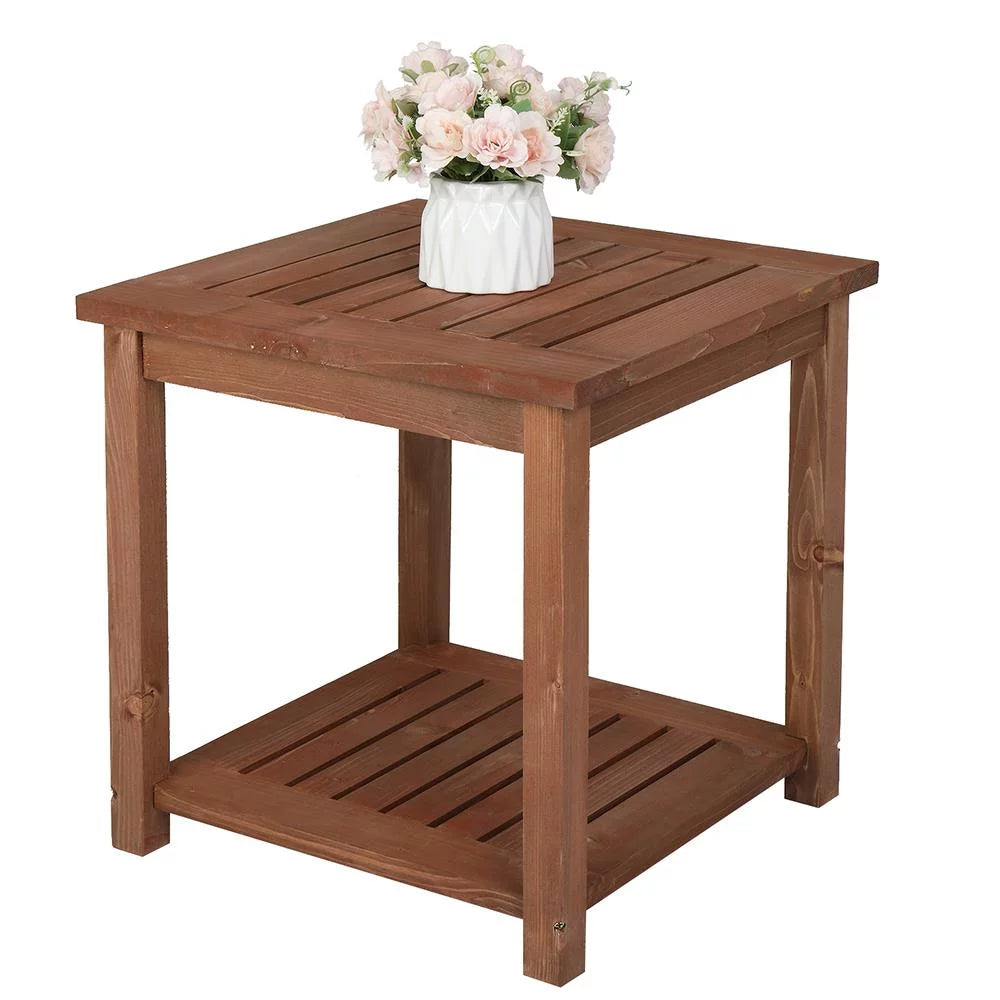 18 in Wooden Square Side Table Q6780