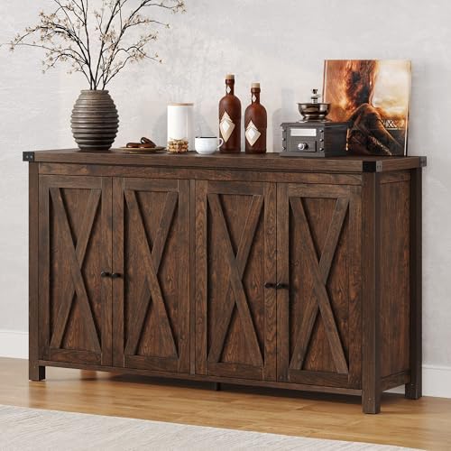 Oak Sideboard Buffet Cabinet with Storage and Doors W606952