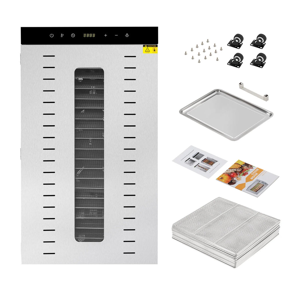 1700W Multi-Tier Electric Food Dehydrator with 20 Stainless Steel Trays T450