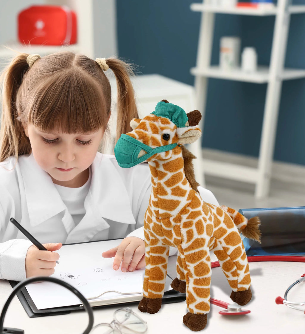 12.5 Inch Giraffe Doctor Plush Toy L638