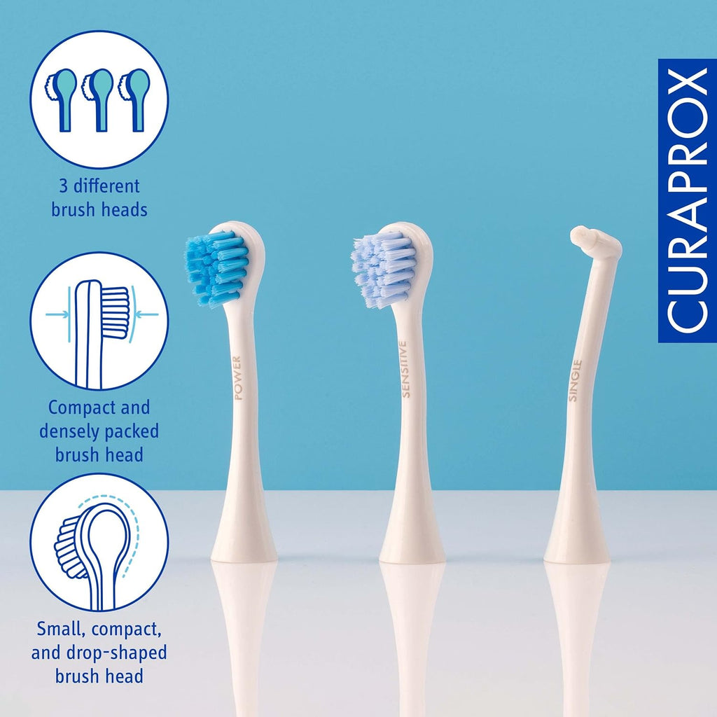 Electric Hydrosonic Toothbrush with 3 Brush Heads and Travel Case O943
