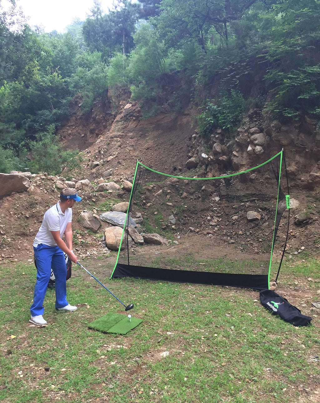 10 x 7ft Golf Net and Practice Mat D737