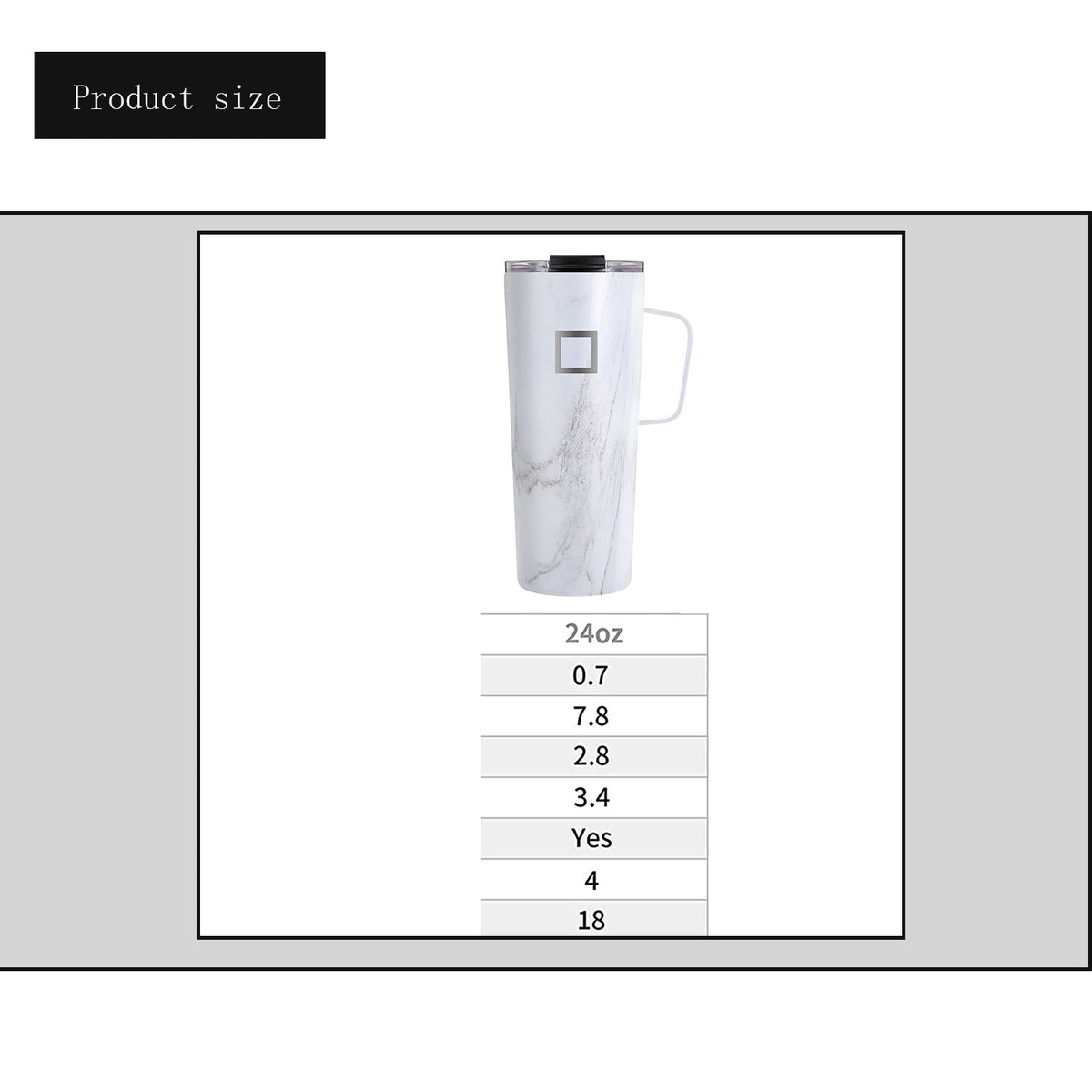 24 Oz Vacuum Insulated Stainless Steel Bottle M917