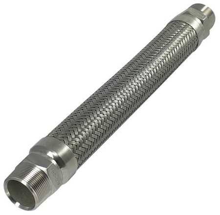 Metal Hose Assembly 316 Stainless Steel 1/2 in 24 in D557740
