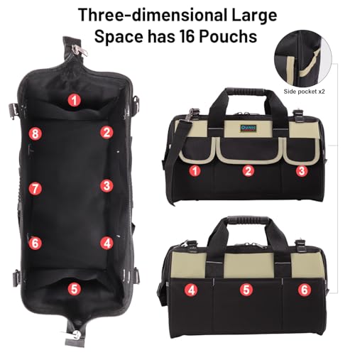 17 Inch Large Heavy Duty Tool Bag with Shoulder Strap Q672