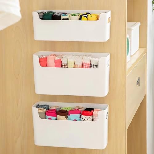 2 Pack Adhesive Over Cabinet Door Organizer Plastic Storage Containers Translucent V35245