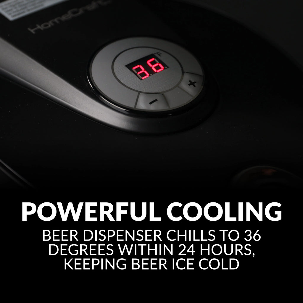 Black Stainless Steel Beer Growler Cooling System J720958