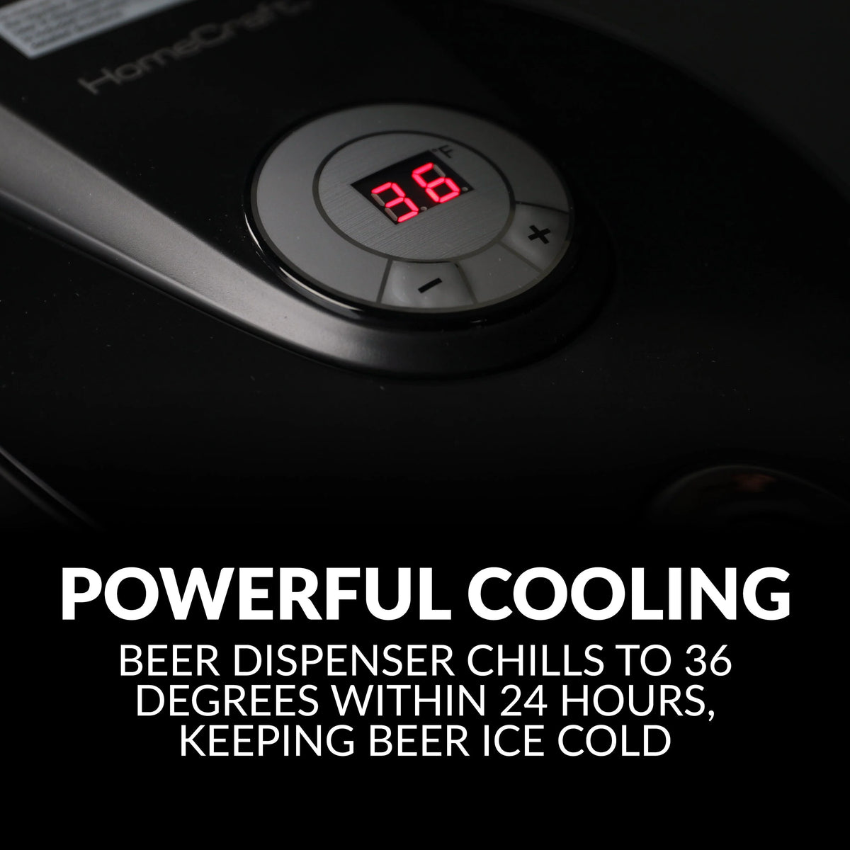 Black Stainless Steel Beer Growler Cooling System J720958