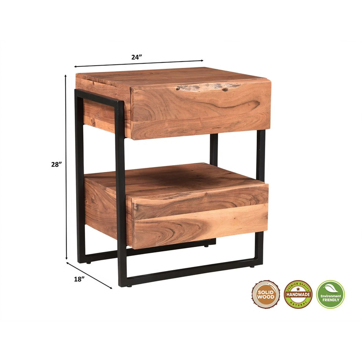 Solid Wood 3-piece King Bedroom Set in Brown N945