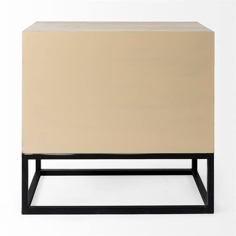 Beige Wooden 2 Drawer Accent Cabinet V727
