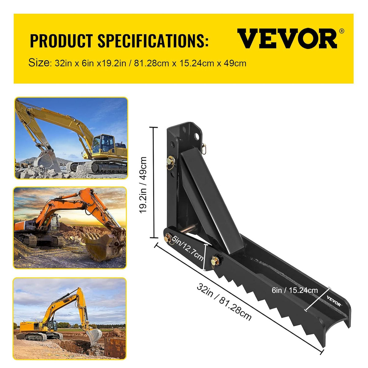 32 inch Backhoe Excavator Thumb Attachment Adjustable Weld On V98645