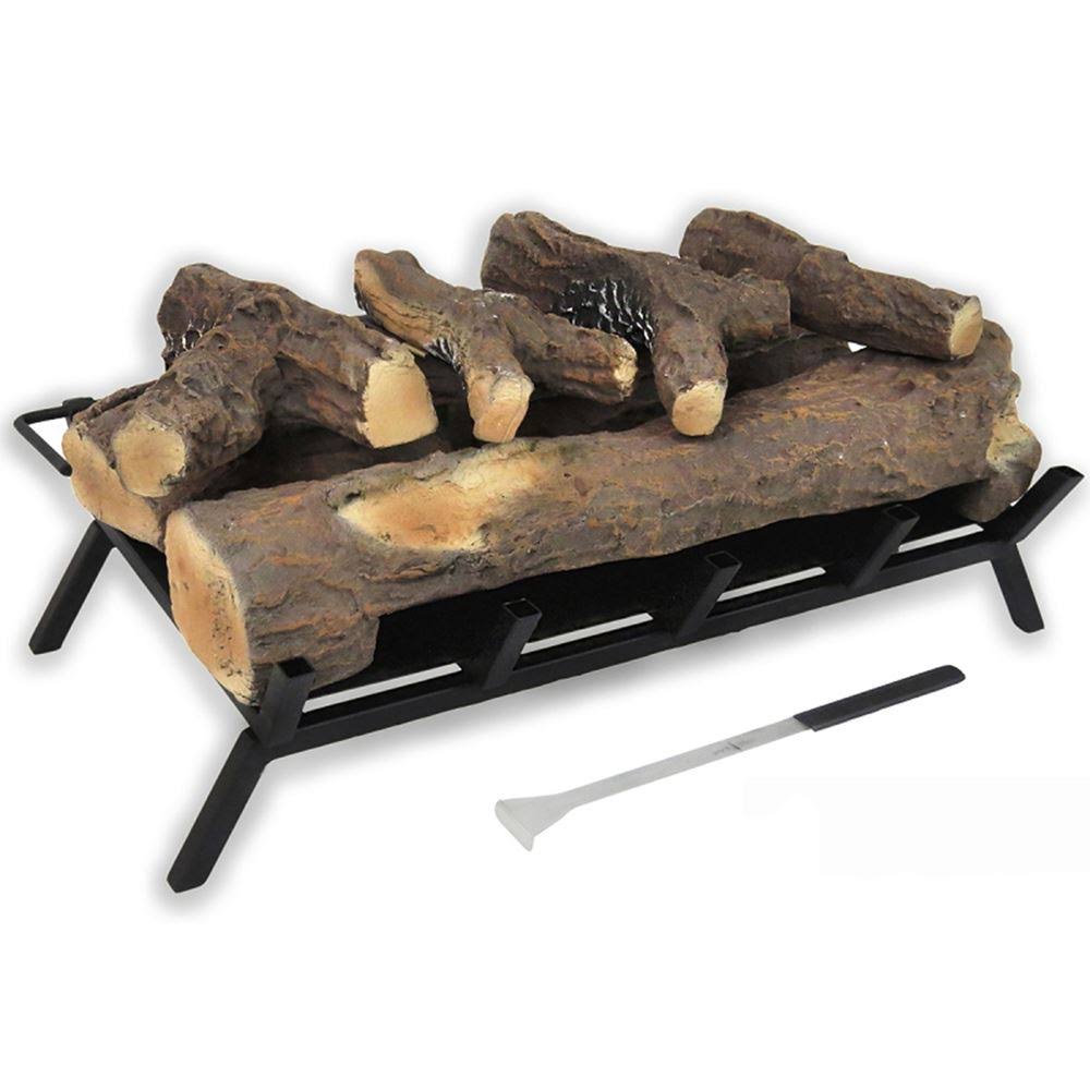 24 in. Ethanol Fireplace Log Set with Burner Insert R8442