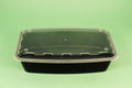 Black Reusable Plastic Food Container Set with Vented Lid I936327