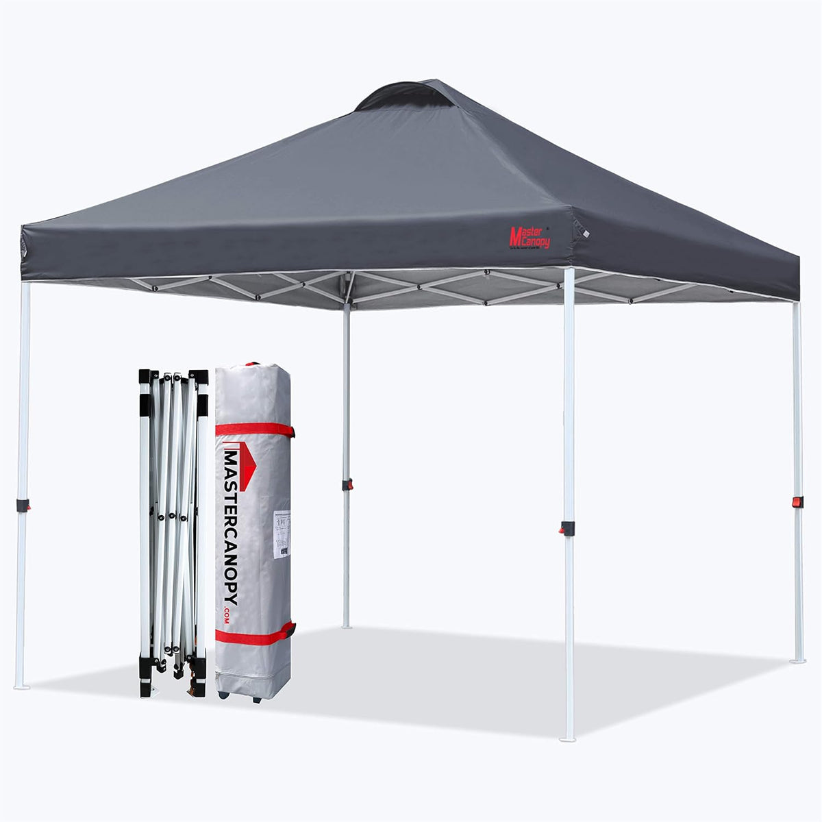 10x10 White Pop-up Canopy Tent with Roller Bag U58993