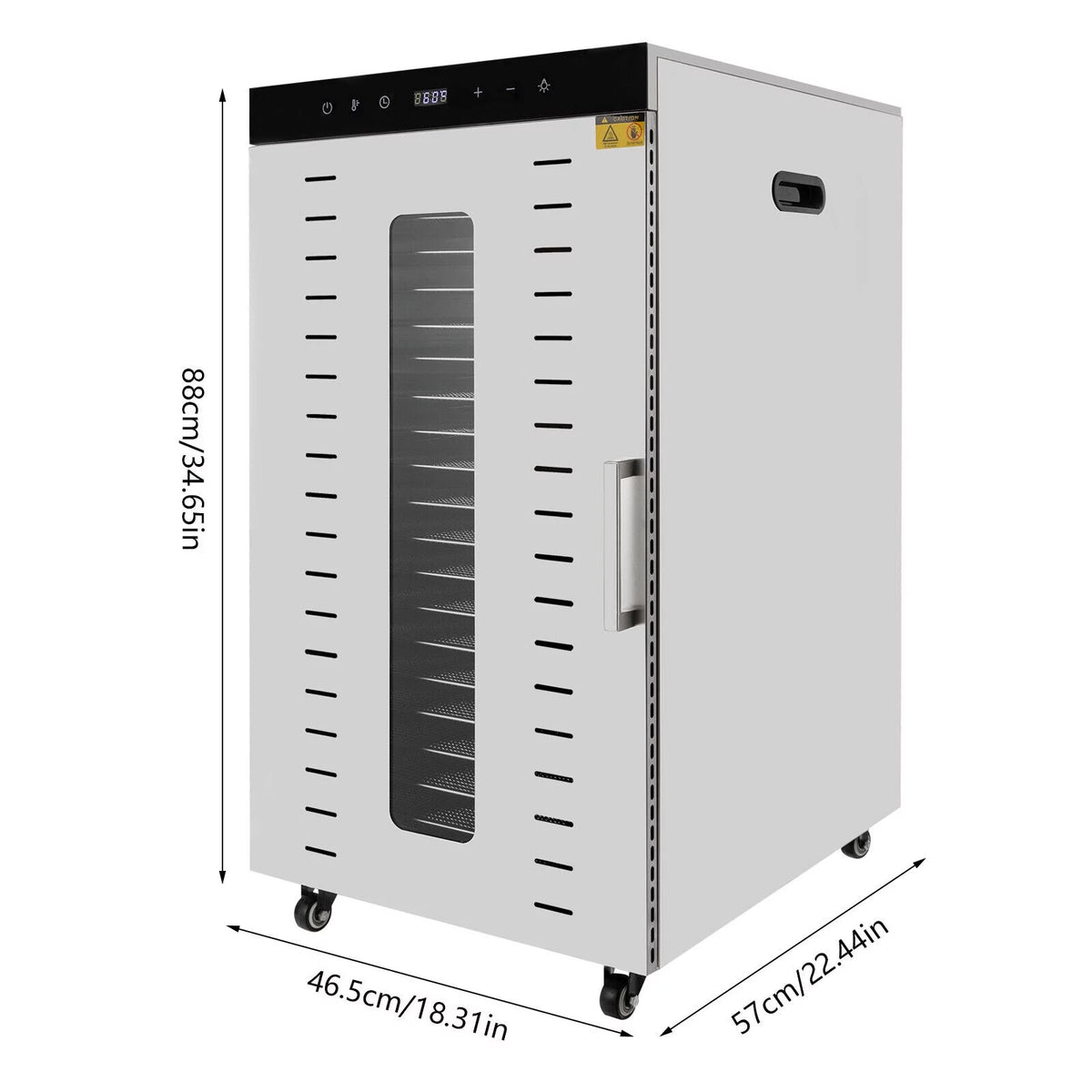 1700W Multi-Tier Electric Food Dehydrator with 20 Stainless Steel Trays T450