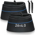 2 Pack 26'' x 4.0 Fat Tire Inner Tube 35mm Schrader Valve with 2 Tire Levers D77393