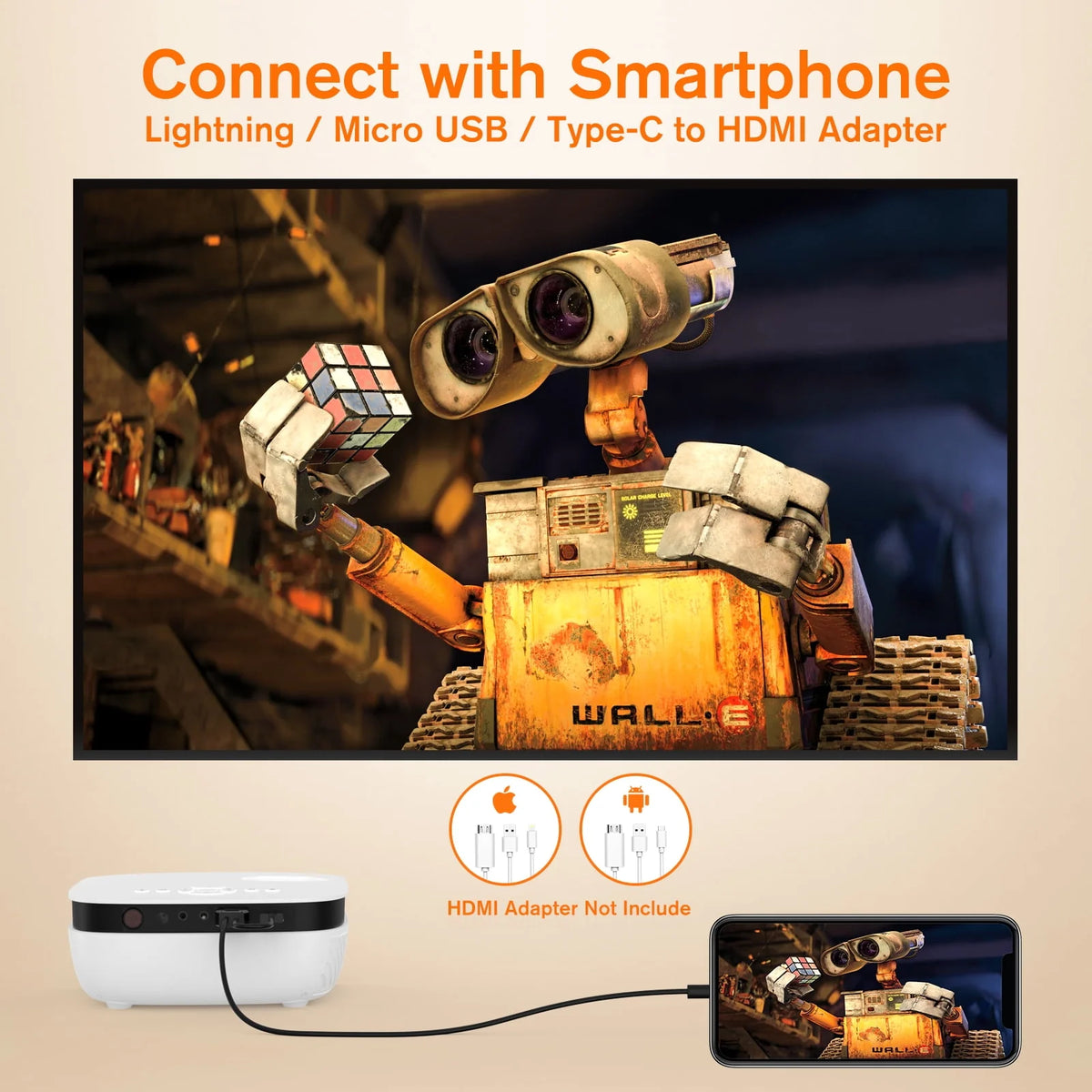 Mini Projector 720P Portable Full HD Home Theater Projector P677
