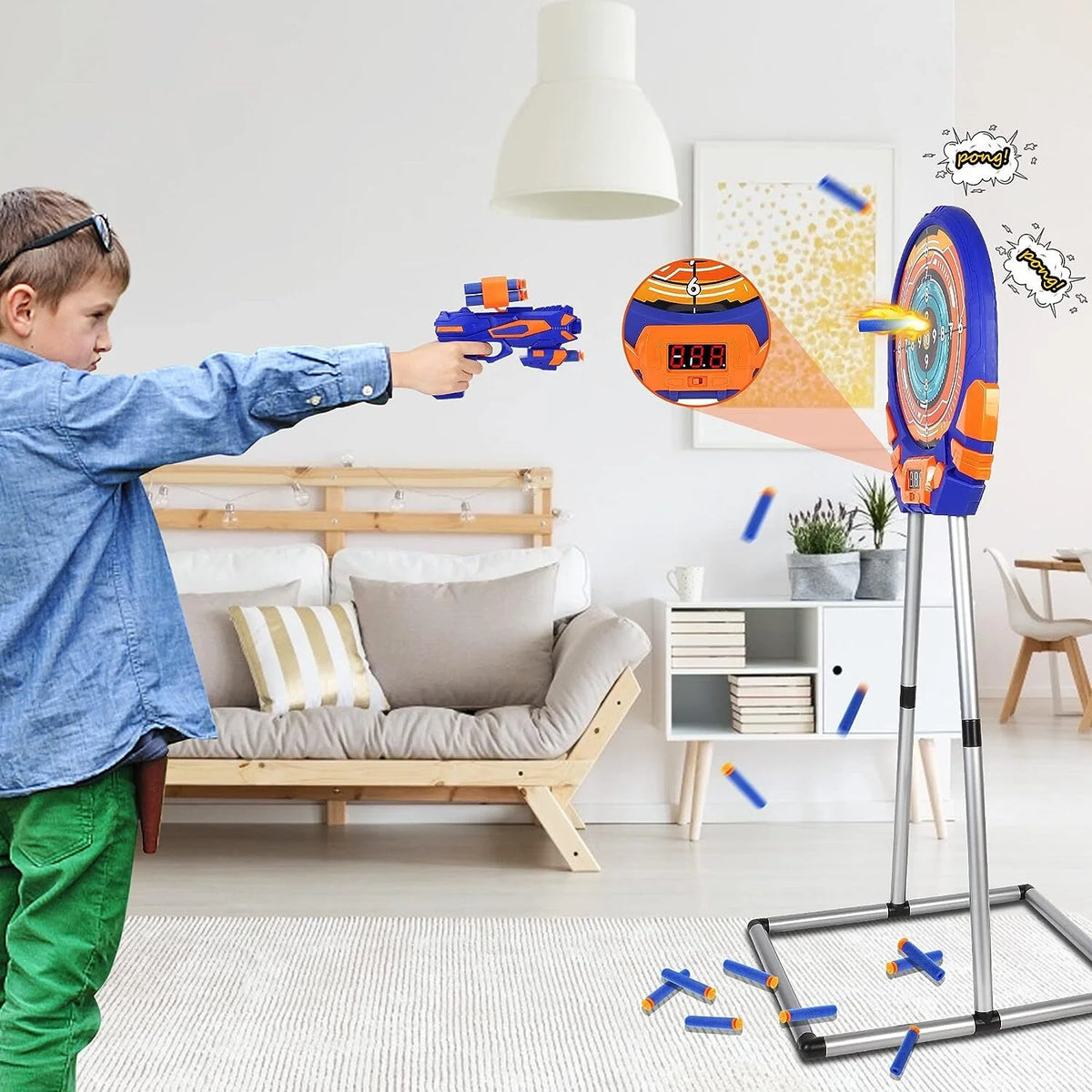 Electronic Scoring Shooting Target for Toy Guns and Foam Darts B207