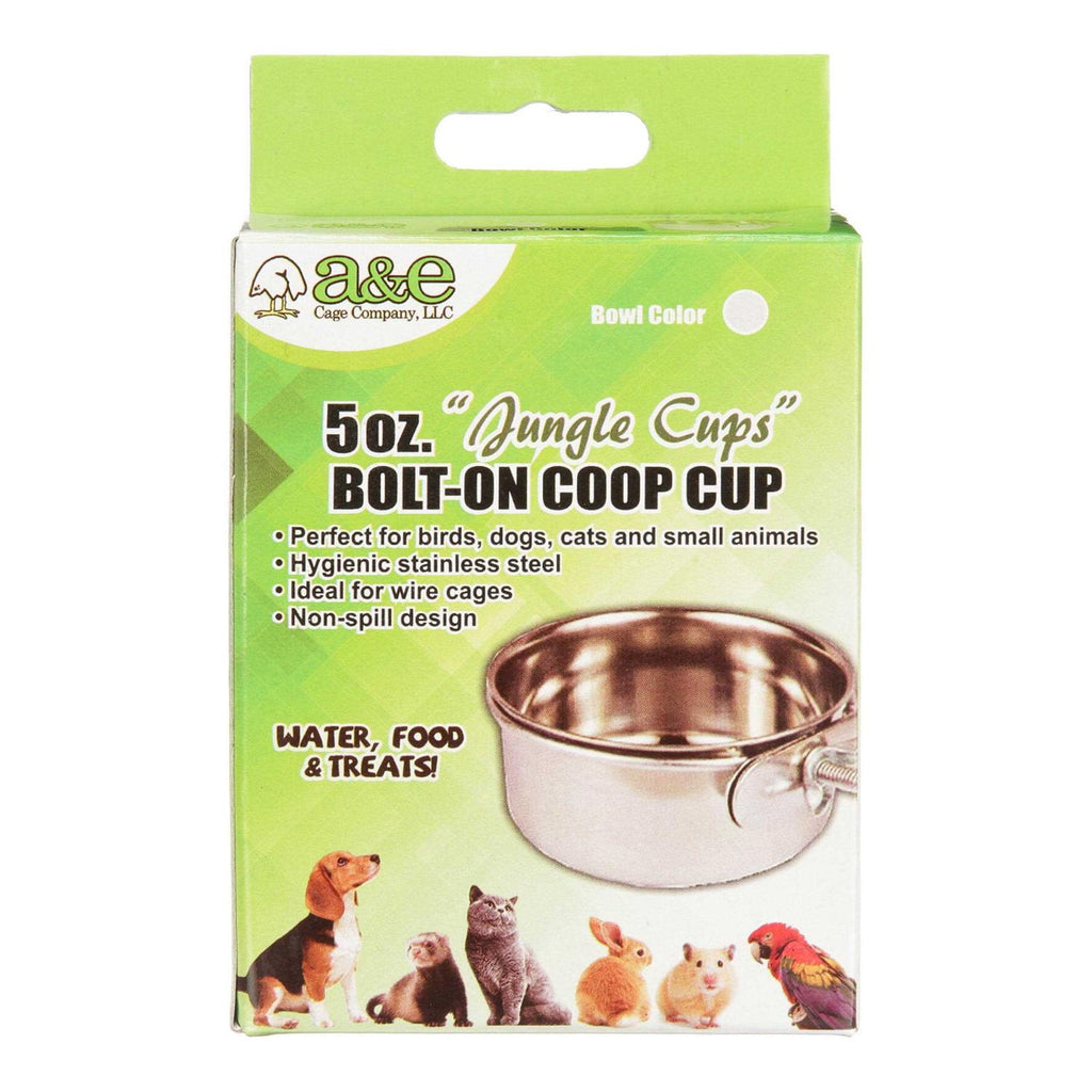 5oz Stainless Steel Coop Cup with Bolt Hanger W4082