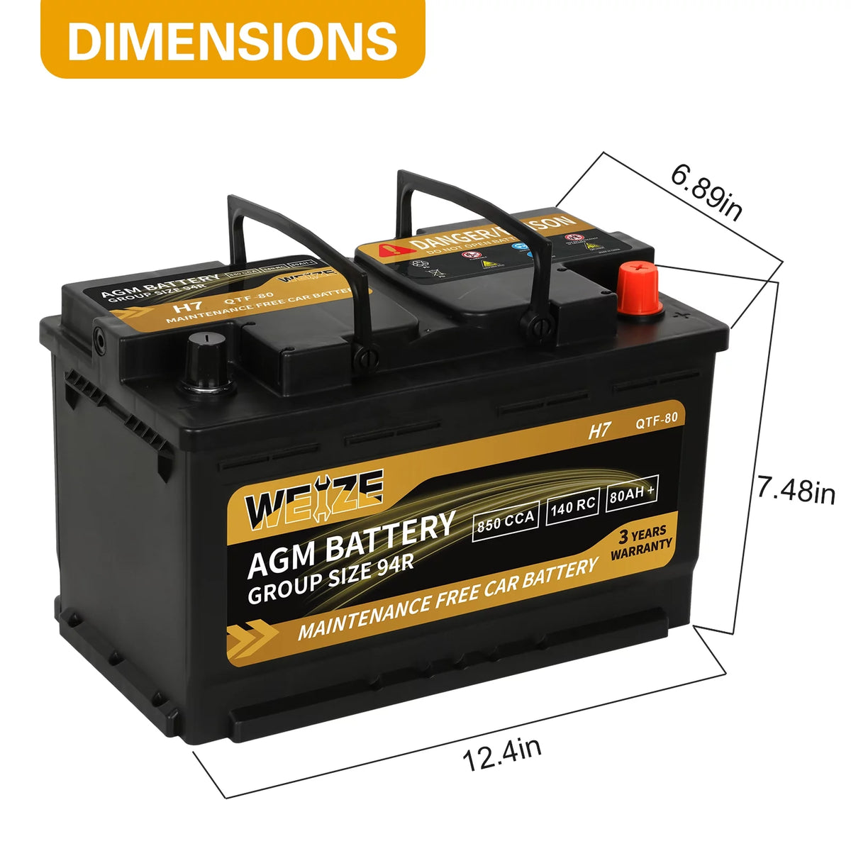 12v 70ah H6 Automotive Battery F30575