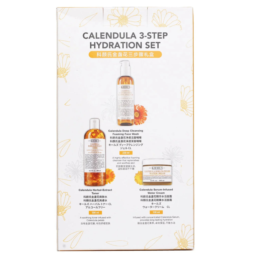 Calendula 3 Step Hydration Set Face Wash Toner Water Cream Q84171
