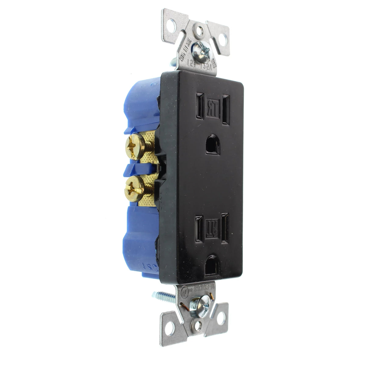Duplex Decorator Receptacle Outlet, 15-Amp, 120-Volt, Black, 16-Pack P227119