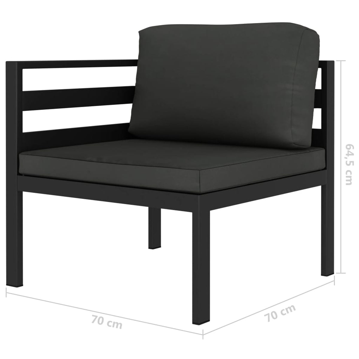 Anthracite Sectional Corner Sofa with Cushions U3913