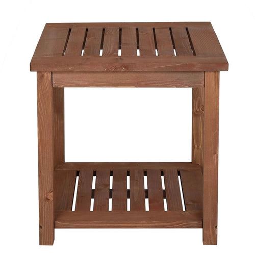 18 in Wooden Square Side Table Q6780